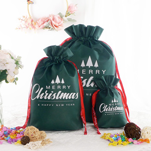Wholesale Portable Drawstring <strong>Bags</strong> Reusable Eco Friendly Non - Woven <strong>Bags</strong> <strong>Christmas</strong> Reusable <strong>Christmas</strong> Gift <strong>Bag</strong> - Product Image 2