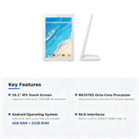Terminal de point de vente (TPV) Kiosque tactile de type L 10,1 pouces RK3576S Android 14 avec prise en charge PoE OEM ODM