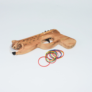 <span class=keywords><strong>Pistola</strong></span> <span class=keywords><strong>Giocattolo</strong></span> in Legno Intagliata a Mano per Bambini, Classica ed Economica, con Gioco di Tiro, per Età 2-13 Anni, 25cm - Product Image 2