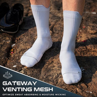 DESIGN GRATUIT & MOCK-UP Chaussette de sport professionnelle Chaussette de tube de course à pied personnalisée Chaussettes de sport de compression unisexes