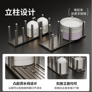 Organizador de Platos y Tazones Expandible Kabe, Paquete de 2, Divisor Ajustable para Gabinetes y Cajones de Cocina - Product Image 4