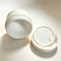 Pot de crème cosmétique de luxe blanc et noir, double couche, anti-lumière, vide, pour crème contour des yeux, emballage en PP