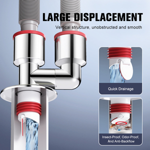 Raccords en T pour <span class=keywords><strong>machine</strong></span> <span class=keywords><strong>à</strong></span> <span class=keywords><strong>laver</strong></span> d'hôtel moderne, tuyaux et raccords de <span class=keywords><strong>vidange</strong></span> au sol, installation facile - Product Image 3
