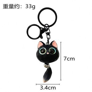 Wholesale 3D Resin Cat Keychain Cute <b>Big</b>-Eyed Cartoon Cat Pendant for Car & <b>Backpack</b> Exquisite Gift - Product Image 1