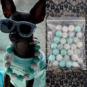 20mm 라운드 청키 껌알 플라스틱 비즈, 강아지 목걸이용 혼합 대형 버블껌 아크릴 비즈, 쥬얼리 제작용 30개/봉지 - Product Image 5