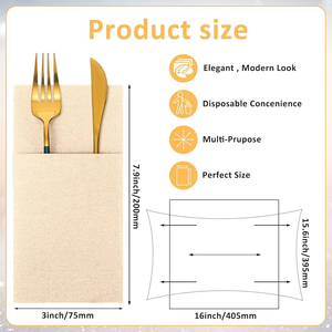 Serviettes jetables pour invités en feuille d'or <span class=keywords><strong>rose</strong></span>, 100 pièces, 1 plis, serviettes en papier Airlaid, durables, décoratives, pour le dîner/le déjeuner - Product Image 5