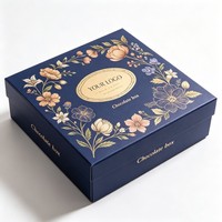 Boîte en carton écologique personnalisée avec logo imprimé pour chocolats de fête, emballage cadeau de détail pour bonbons