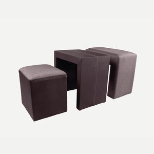 Dareko moderno divano componibile componibile Set 5 pezzi include petto (grigio) tessuto spugna riempimento per un piccolo spazio contemporaneo - Product Image 5