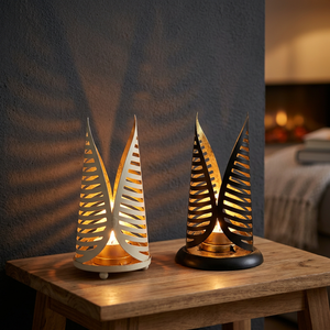 AK Brass Customized Decorative Designer Metal <b>Candle</b> Jars Holders <b>Tealight</b> For Home Decor <b>Scented</b> <b>Candles</b> Set of 2 - Product Image 2