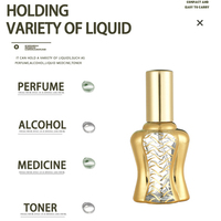 Flacon de parfum vide en verre mat dépoli 12 ml doré, personnalisable avec logo, gravure gratuite et sérigraphie