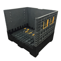 Grande caisse/conteneur de stockage en plastique pliable, empilable, robuste, écologique et emboîtable pour volailles