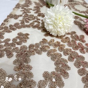 New Style Tablecloths and <strong>Dining</strong> <strong>Table</strong> <strong>Runners</strong> Wedding Decoration Rose Gold Sequin <strong>Table</strong> <strong>Runner</strong> - Product Image 4