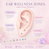 Kit de graines auriculaires en cristal, billes auriculaires en or pour le bien-être, adaptées aux adultes et aux enfants