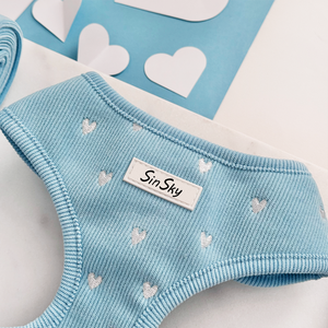 SinSky Custom Corduroy Hondentuig Designer Anti-Trek Hondentuig en Halsband Set Licht Geborduurd Verstelbaar Hondentuig Set - Product Image 3