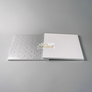 SunShine 4/6/8/10/12/14 Inch 12mm Thick Round Square Gold Silver Cake Drum Dessert Baking Displays <b>Tray</b> <b>Paper</b> Cake Board - Product Image 3