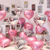 Ballons flottants transparents roses en forme de cœur pour la Saint-Valentin, décoration romantique pour la salle de fiançailles, ballons étoiles à cinq branches pour mariage