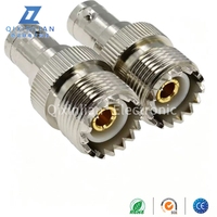 Adaptateur de connecteur BNC femelle vers UHF femelle SO239 de type droit