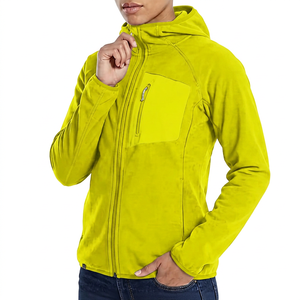 Custom Men's <b>Fleece</b> Hooded <b>Jacket</b> Windproof Water Resistant Outdoor Hiking Casual 100% Cotton <b>Lined</b> with Zipper Pockets OEM - Product Image 3