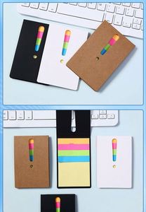 Papeterie personnalisée avec logo, bloc-notes autocollants, autocollants en PET, marque-pages colorés imprimés UV, lot de cadeaux promotionnels - Product Image 3