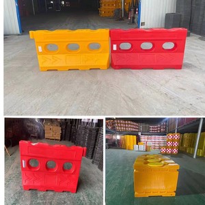 Barriera in plastica ispessita riempita d'acqua con luce, per esterni, per auto, perimetrale, per pista da corsa interna, striscia paraurti - Product Image 3