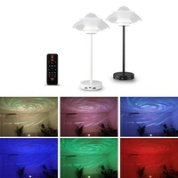 Lampu Meja Kreatif 2026 Romantis Ombak Laut Langit Berbintang Lampu Malam Lampu Suasana Kamar Tidur Proyektor Riak Air Dinamis Lampu LED