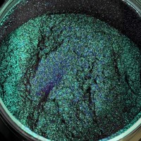 Rouge à lèvres Mica poudre Pigment lueur dans le noir peinture caméléon bonbons noir à rouge perle paillettes en vrac Hyrox pâte pour pierre