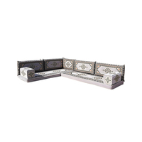 Canapé modulable en tissu en forme de L, sectionnel, avec accoudoirs carrés, rembourré en éponge, pour salon, appartement, centre commercial