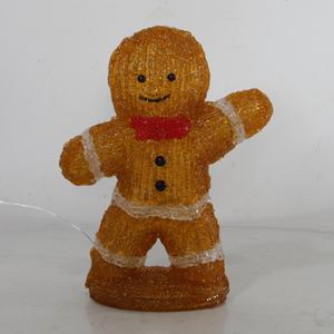 Adornos Navideños Innovadores de Hombre de Jengibre, Luces LED Acrílicas Blancas Frías, Alimentadas por Batería, Certificación CE RoHS, Clasificación IP20 - Product Image 3