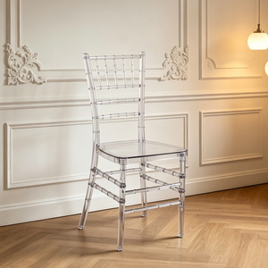 Chaises Chiavari en acrylique classiques pour la <span class=keywords><strong>location</strong></span> événementielle, empilables, vente en gros, avec coussin de siège pour événements et mariages - Product Image 1