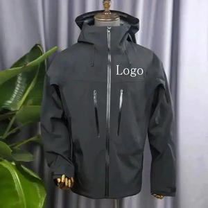 Ropa de senderismo impermeable con logotipo personalizado y chaquetas al aire libre a prueba de viento, chaqueta cortavientos con capucha para correr para hombres - Product Image 2