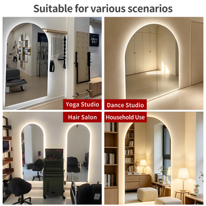 Smart Arched LED Full-length Floor <strong>Mirror</strong> Backlit Wall Mounted Intelligent <strong>Mirror</strong> <strong>for</strong> <strong>Gym</strong> Yoga Dance Studio Fitness Espejo - Product Image 3