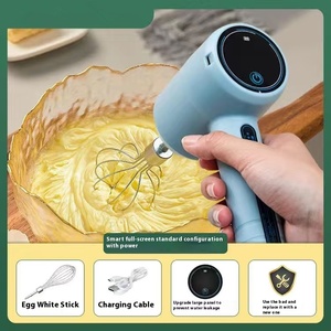 <span class=keywords><strong>Batidora</strong></span> pequeña eléctrica portátil para el hogar, batidor <span class=keywords><strong>de</strong></span> huevos y pelo <span class=keywords><strong>de</strong></span> mano para hornear crema y pasteles, carcasa <span class=keywords><strong>de</strong></span> plástico alimentada por batería - Product Image 5