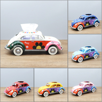 Boîte à mouchoirs en fer Art Déco Volkswagen Beetle faite à la main, modèle de voiture moderne et créatif, porte-serviettes pour la décoration de bureau