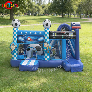 Château gonflable sur le thème du football avec structure en PVC, taille 15x8m, capacité 5-10 personnes - Product Image 1