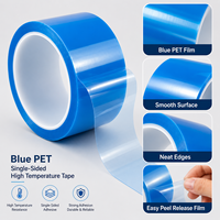 Ruban adhésif PET bleu haute température 0,06 mm 50 m, film polyester adhésif silicone pour la protection des circuits imprimés par sublimation