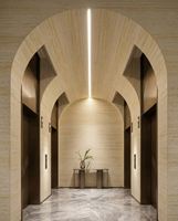 Dalles minces et souples en travertin pour revêtement mural flexible, pierre de parement pour extérieur et intérieur, idéales pour les espaces irréguliers et les bâtiments de grande hauteur, style MCM