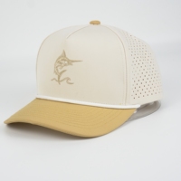 Op maat gemaakte OEM golfpetten van hoge kwaliteit, waterdicht, geborduurd, sport snapback caps, 5-delige gebogen klep, geperforeerde baseball caps