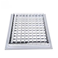 Salida de persiana de doble capa de aleación de aluminio Ventana de persiana de doble capa adecuada para sistema de aire fresco HVAC