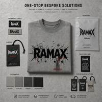 T-shirt gris délavé RAMAX 280GSM pour homme, style gothique, streetwear, coton épais, coupe ample, personnalisable, vente en gros, OEM, ODM