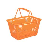 Panier de courses en plastique écologique et durable Jiachenxin, directement de l'usine, avec 1 ou 2 poignées, facile à transporter, 14+ kg, robuste, vente en gros