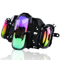 Feu arrière LED Fazzio 125 contrôlé par application, certifié E-Mark SGS, haute luminosité, multi-modes, feu de freinage et clignotant pour moto