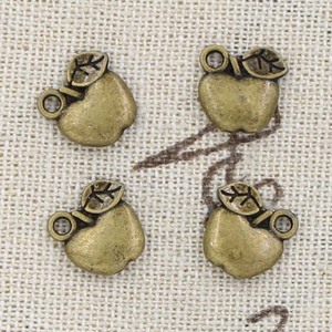 Dijes <span class=keywords><strong>manzana</strong></span> 10x10mm Color plata <span class=keywords><strong>tibetana</strong></span> colgantes joyería antigua fabricación DIY artesanía hecha a mano - Product Image 5