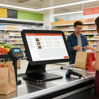Sistema POS con Pantalla Táctil de 15.6 Pulgadas, Windows 10, CPU Intel I5, 8GB de RAM, 128GB de Almacenamiento, Impresora Térmica de Alta Resolución, Caja Registradora