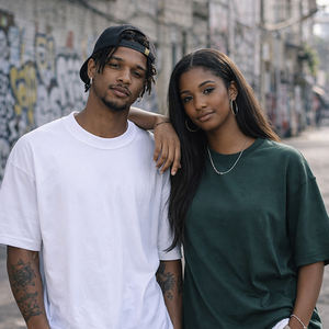 T-shirt personnalisé imprimé à l'écran, coton lourd 320 g/m², 100 % coton uni, impression DTG, t-shirt homme surdimensionné de haute qualité - Product Image 1