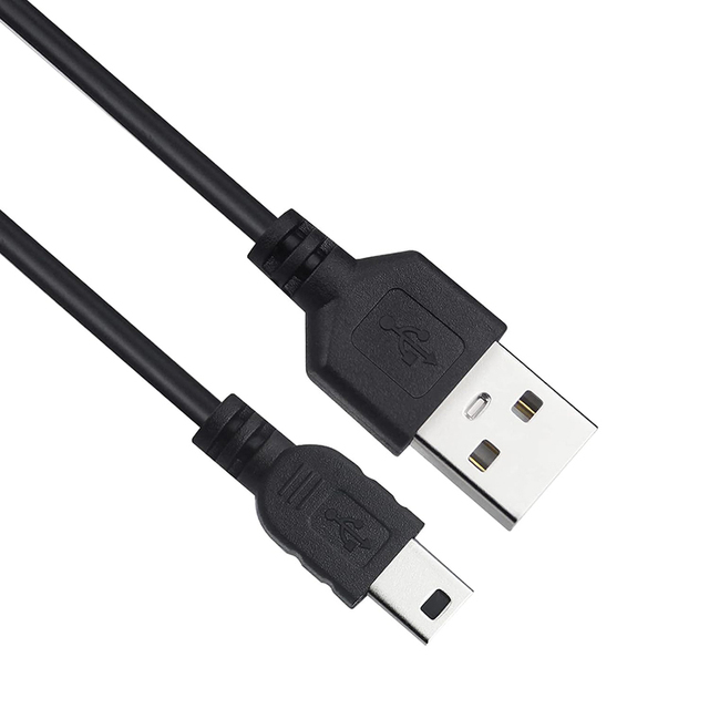 1.5M/3M USB 2.0 Type a to Mini B 5Pin Magnetic Fast Charging Cable with Braid Shielding for Computers Barcode Scanners Earphones