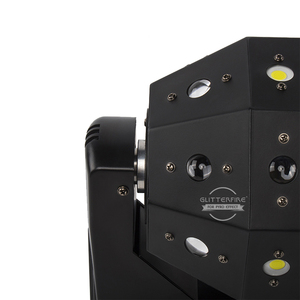 Mini projecteur LED Spot Rgbw à tête mobile 16x3W 3NI1 Faisceau de football et laser Lumière de scène pour KTV Disco <span class=keywords><strong>Club</strong></span> Événement de scène DJ Contrôle DMX - Product Image 5