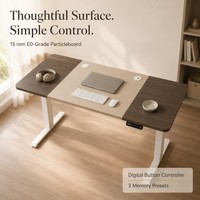 Table télescopique électrique silencieuse AOR Home avec plateau en bois et structure métallique pour bureau, ordinateur, apprentissage, personnalisable, toutes couleurs, directement de l'usine