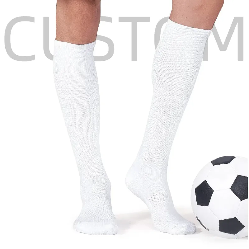 OEM tùy chỉnh thiết kế chống trượt bóng đá Grip vớ thấp moq đầu gối Cao bóng đá vớ tay rút ra logo mùa thu thể thao vớ dưới Cuff