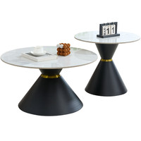 Table basse en pierre de style minimaliste moderne, table d'appoint pour canapé, idéale pour les petits appartements, design luxueux et léger pour le salon