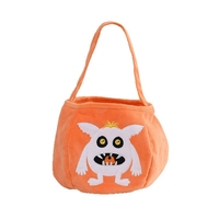 Sac fourre-tout décoratif en polyester moderne, personnalisé avec nom brodé en relief, idéal pour Halloween, par Qiuhan OEM
